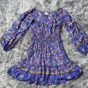 Vibrant Floral Long Sleeve Dress